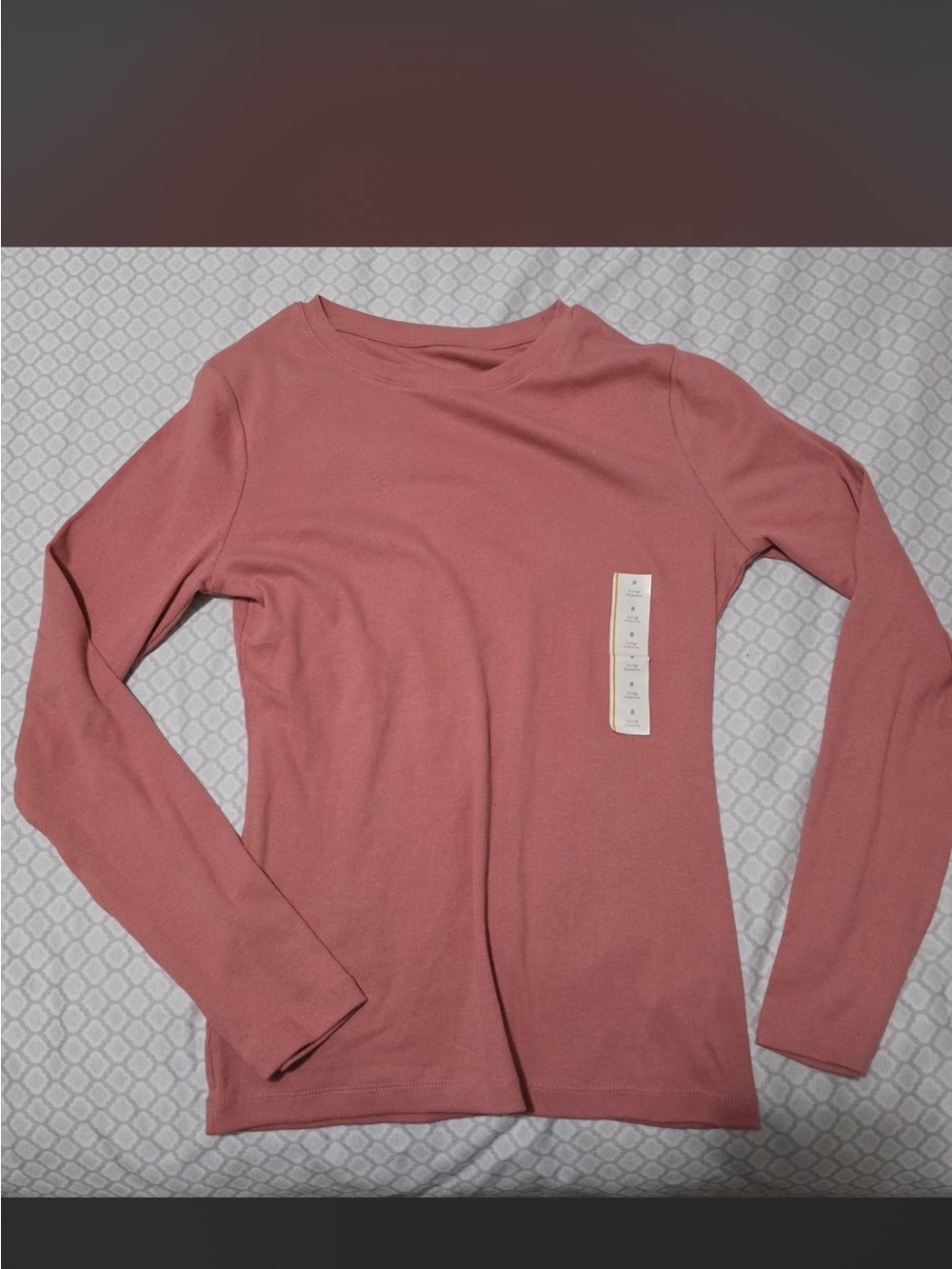 a new day Long-Sleeve Crew Sweater in Dusty Rose
